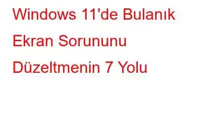 Windows 11'de Bulanık Ekran Sorununu Düzeltmenin 7 Yolu