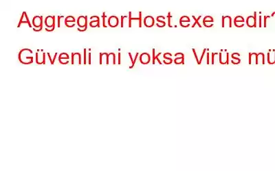 AggregatorHost.exe nedir? Güvenli mi yoksa Virüs mü?