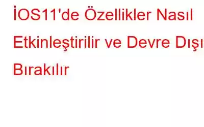 İOS11'de Özellikler Nasıl Etkinleştirilir ve Devre Dışı Bırakılır