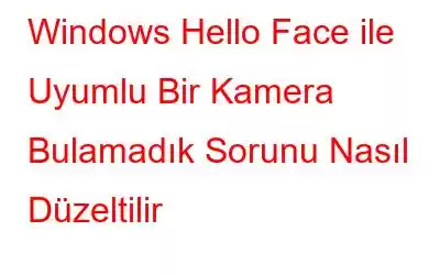 Windows Hello Face ile Uyumlu Bir Kamera Bulamadık Sorunu Nasıl Düzeltilir