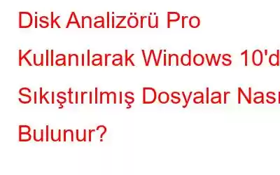 Disk Analizörü Pro Kullanılarak Windows 10'da Sıkıştırılmış Dosyalar Nasıl Bulunur?