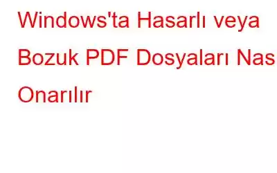 Windows'ta Hasarlı veya Bozuk PDF Dosyaları Nasıl Onarılır