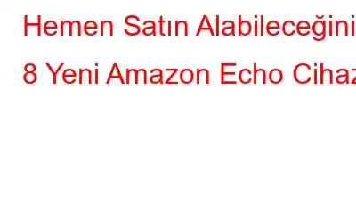 Hemen Satın Alabileceğiniz 8 Yeni Amazon Echo Cihazı