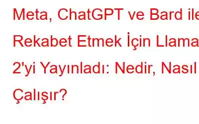 Meta, ChatGPT ve Bard ile Rekabet Etmek İçin Llama 2'yi Yayınladı: Nedir, Nasıl Çalışır?