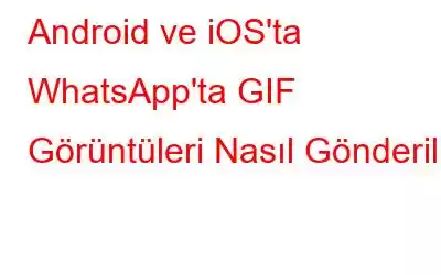 Android ve iOS'ta WhatsApp'ta GIF Görüntüleri Nasıl Gönderilir