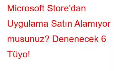 Microsoft Store'dan Uygulama Satın Alamıyor musunuz? Denenecek 6 Tüyo!