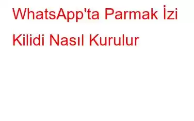 WhatsApp'ta Parmak İzi Kilidi Nasıl Kurulur