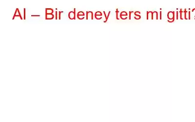 AI – Bir deney ters mi gitti?