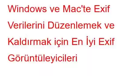 Windows ve Mac'te Exif Verilerini Düzenlemek ve Kaldırmak için En İyi Exif Görüntüleyicileri