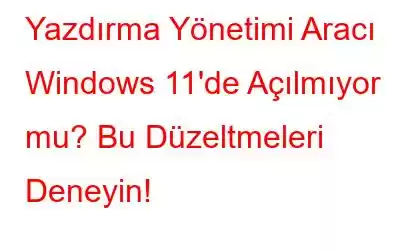 Yazdırma Yönetimi Aracı Windows 11'de Açılmıyor mu? Bu Düzeltmeleri Deneyin!