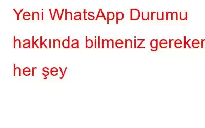 Yeni WhatsApp Durumu hakkında bilmeniz gereken her şey