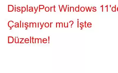 DisplayPort Windows 11'de Çalışmıyor mu? İşte Düzeltme!