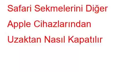 Safari Sekmelerini Diğer Apple Cihazlarından Uzaktan Nasıl Kapatılır