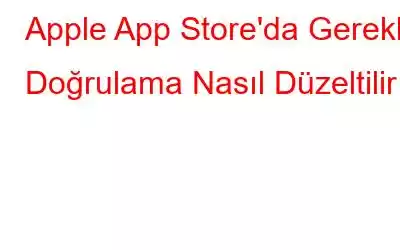 Apple App Store'da Gerekli Doğrulama Nasıl Düzeltilir