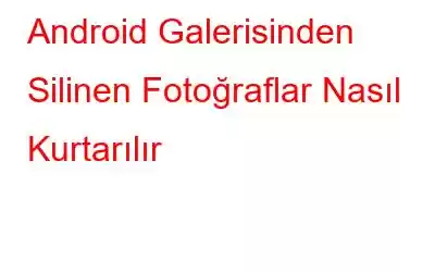 Android Galerisinden Silinen Fotoğraflar Nasıl Kurtarılır