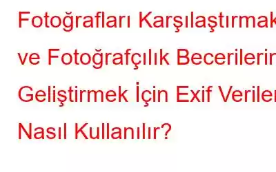 Fotoğrafları Karşılaştırmak ve Fotoğrafçılık Becerilerini Geliştirmek İçin Exif Verileri Nasıl Kullanılır?