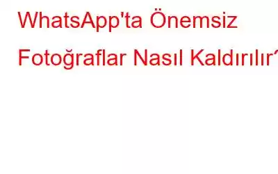 WhatsApp'ta Önemsiz Fotoğraflar Nasıl Kaldırılır?