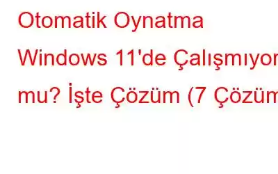 Otomatik Oynatma Windows 11'de Çalışmıyor mu? İşte Çözüm (7 Çözüm)