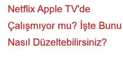 Netflix Apple TV'de Çalışmıyor mu? İşte Bunu Nasıl Düzeltebilirsiniz?