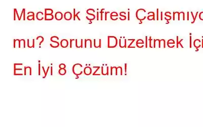 MacBook Şifresi Çalışmıyor mu? Sorunu Düzeltmek İçin En İyi 8 Çözüm!