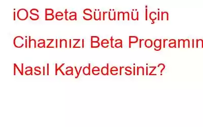 iOS Beta Sürümü İçin Cihazınızı Beta Programına Nasıl Kaydedersiniz?