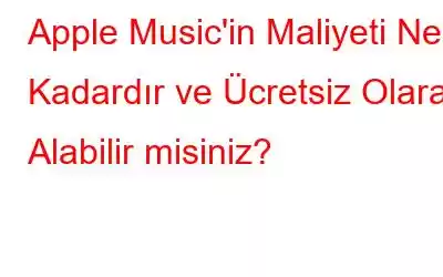 Apple Music'in Maliyeti Ne Kadardır ve Ücretsiz Olarak Alabilir misiniz?