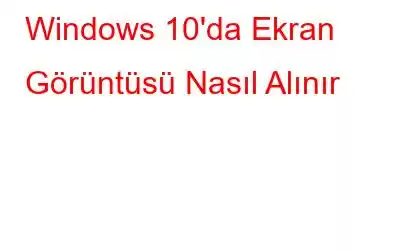 Windows 10'da Ekran Görüntüsü Nasıl Alınır