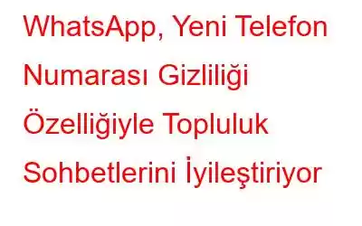 WhatsApp, Yeni Telefon Numarası Gizliliği Özelliğiyle Topluluk Sohbetlerini İyileştiriyor