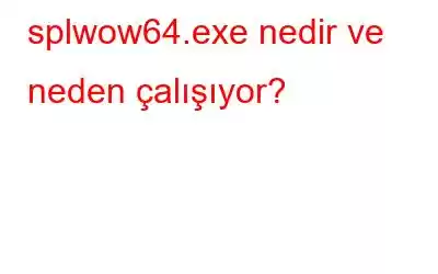 splwow64.exe nedir ve neden çalışıyor?