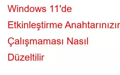 Windows 11'de Etkinleştirme Anahtarınızın Çalışmaması Nasıl Düzeltilir