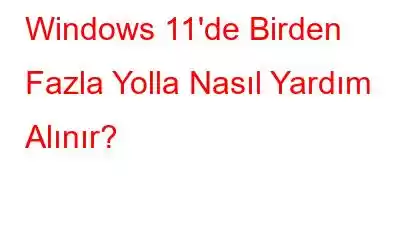 Windows 11'de Birden Fazla Yolla Nasıl Yardım Alınır?