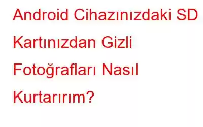 Android Cihazınızdaki SD Kartınızdan Gizli Fotoğrafları Nasıl Kurtarırım?