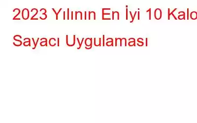 2023 Yılının En İyi 10 Kalori Sayacı Uygulaması