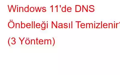 Windows 11'de DNS Önbelleği Nasıl Temizlenir? (3 Yöntem)