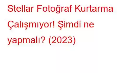 Stellar Fotoğraf Kurtarma Çalışmıyor! Şimdi ne yapmalı? (2023)