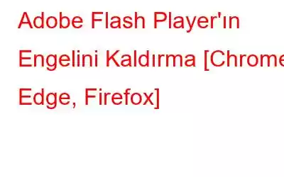 Adobe Flash Player'ın Engelini Kaldırma [Chrome, Edge, Firefox]