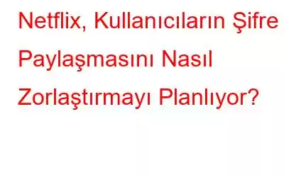 Netflix, Kullanıcıların Şifre Paylaşmasını Nasıl Zorlaştırmayı Planlıyor?