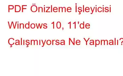 PDF Önizleme İşleyicisi Windows 10, 11'de Çalışmıyorsa Ne Yapmalı?